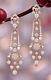 1.50ct Round Cut Real Moissanite Drop Dangle Earring 14k Rose Gold Silver Plated