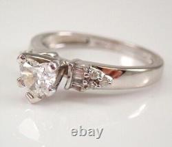 1.80Ct Heart Cut Real Moissanite Engagement Ring 14K White Gold Silver Plated