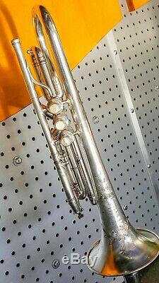 1910 Holton New Proportion Couturier Model Cornet in Silver Large Bore