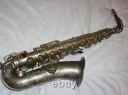 1912 Conn Alto Saxophone, Original Silver Plating, Plays Great