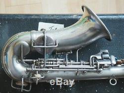 1915 C. G. Conn Curved Soprano Sax, silver, Low Pitch