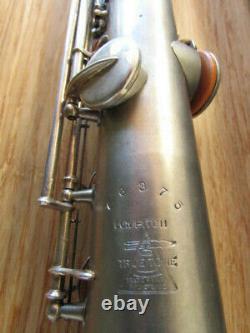 1920 BUESCHER C SOPRANO serial#76375 in silver-plate with case. LOW PITCH