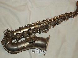 1921 Conn New Wonder Curved Soprano Sax/Saxophone, Worn Silver, Plays Great
