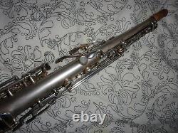1924 Conn New Wonder Pre-Chu Bb Soprano Sax/Saxophone, Silver Plate, Plays Great