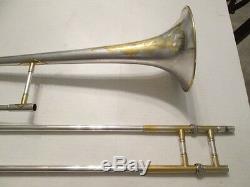 1925 C. G. Conn-Professional Trombone-Gold & Silver plated-Vintage-T103