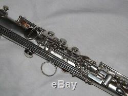 1925 Conn Late Pre-Chu Silver Soprano Saxophone, Recent Pads, Amazing Condition