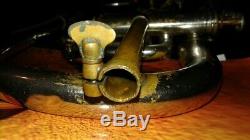 1925 Couesnon Monopole Flugelhorn Bugle With #8 Mouthpiece And Case Vintage Old