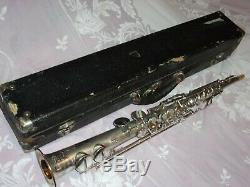 1926 Conn New Wonder Chu Bb Soprano Sax/Saxophone, Silver, Plays Great