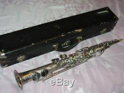 1926 Conn New Wonder Chu Bb Soprano Sax/Saxophone, Silver, Plays Great