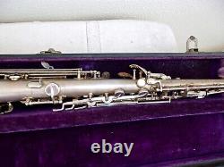 1927 Buescher True Tone Bb SILVER PLATED Soprano Sax orig pads, MUSEUM QUALITY