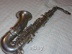 1927 Conn New Wonder II Chu Alto Sax/Saxophone, Silver, Plays Great