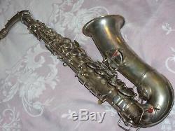 1928 Conn New Wonder II Chu Alto Sax/Saxophone, Silver, Plays Great