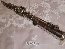 1928 Selmer Modele 26 Soprano Saxophone, Silver Plated, Plays Great, Nice
