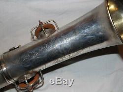 1929 Conn New Wonder II Chu Tenor Sax/Saxophone, Silver, Recent Pads Complete