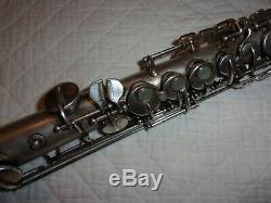 1929 York Bb Soprano Sax/Saxophone, Silver, Plays Great