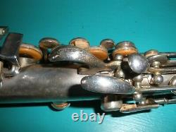 1930 York Silver-plated Soprano Saxophone, Pro-Tec Case, Excellent Pads