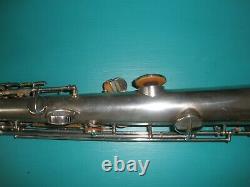 1930 York Silver-plated Soprano Saxophone, Pro-Tec Case, Excellent Pads