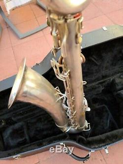 1953 Conn 12m Naked Lady Silver Plated Baritone Saxophone