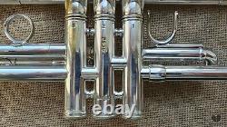 1957 E. Benge BURBANK, ML bore, ORIGINAL SILVER PLATING! GAMONBRASS trumpet