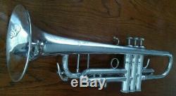 1977 Silver Plated Bach Stradivarius 43 Professional Trumpet w Original Case