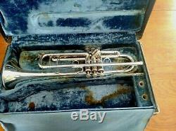 1977 Silver Plated Bach Stradivarius 43 Professional Trumpet w Original Case