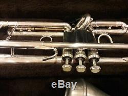 1990's Bach Stradivarius Model 37 ML Silver Plated Trumpet with Hard Case