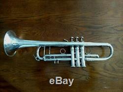 1995 Silver Plated Bach Stradivarius Professional 37 ML Trumpet with Case