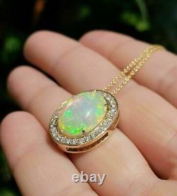 2.00Ct Oval Cut Natural Fire Opal Gorgeous Pendant 14K Yellow Gold Plated Silver