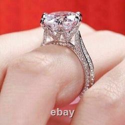 2.60Ct Cushion Real Moissanite Bridal Wedding Ring 14k White Gold Silver Plated