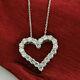 2ct Round Cut Real Moissanite Heart Women's Pendant 14k White Gold Silver Plated