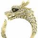 2ct Pave Cut Vvs1 Diamond Professionally Design Dragon Ring 14k Yellow Gold Over