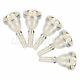5pcs Professional Silver Plated Large Tuba Horn Mouthpiece Musical Instrument