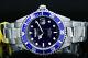 9204obinvicta Pro Diver Coin Edge Bezel Blue Dial Stainless Steel Bracelet Watch