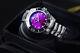 Aragon Tungsten Bezel Swiss Automatic Watch Sapphire Crystal 43mm Purple Dial