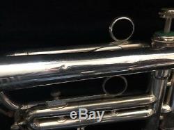 AWESOME PLAYER M FERGUSON HOLTON ST302 TRUMPET SILVER LBORE ORIG CASE Bach MPC