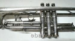 Antique H. N. White King Liberty Silver Plated Professional Trumpet 1920 USA