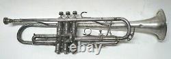 Antique H. N. White King Liberty Silver Plated Professional Trumpet 1920 USA
