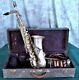 Antique Lyon & Healy Silverplate Alto Saxophone With Mouthpiece, Case & Extras