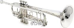 B&S 3143 Challenger II Professional Bb Trumpet 43 Bell Silver Plated
