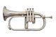 Brand New Bb Flat Silver Nickel Flugel Horn With Free Hard Case+mouthpiece