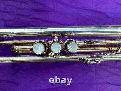 Bach Mt. Vernon Bb Stradivarius Trumpet, vintage, 1950s, silver plated