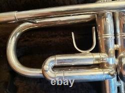 Bach Stradivarius 180S37 Bb Silver Trumpet With Tom Crown & Harmon Mutes-Nice