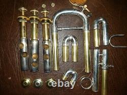 Bach Stradivarius 180S43 Silver Bb Trumpet, Gold Trim, Heavy Caps, Serviced