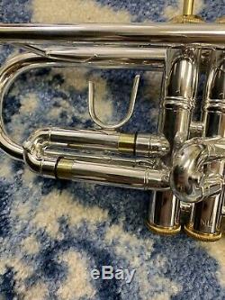 Bach Stradivarius 37 ML Trumpet Professional Horn With Gold Accents. Excellent