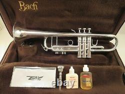 Bach Stradivarius 43 Bb Trumpet Silver Professionally Serviced! 465237 ML 1996
