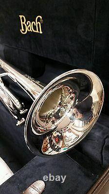 Bach Stradivarius LT190S1B Vintage Design SILVER Trumpet Lightweight Bell Outfit