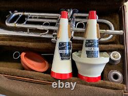 Bach Stradivarius Model 43 Silver Bb Trumpet With Extras. 1986. Just Serviced