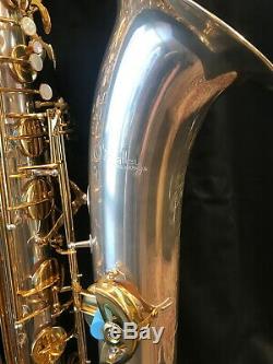 Baritone Saxophone Extensive Engraving on Bell Silver/Gold Instock-USA shipping