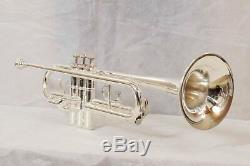 Bb Pro Trumpet Silver Plated Professional choice Bb pitch with Hardcase & Mp