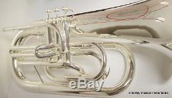 Bb Silver MARCHING EUPHONIUM Double Bracing HUGE SOUND Special School band Sale